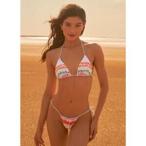 Maaji Rainbow Dye Blamy Sliding Triangle Bikini Top NWT SIZE XL